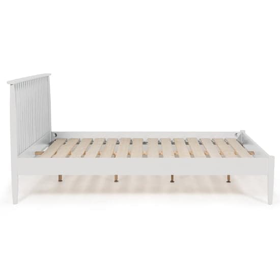 Afon Wooden King Bed In White_2