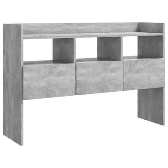 Afton Wooden Sideboard With 3 Drawers In Concrete Grey_3