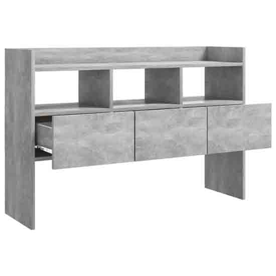 Afton Wooden Sideboard With 3 Drawers In Concrete Grey_4