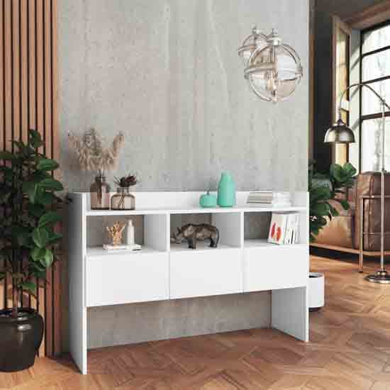 Afton Wooden Sideboard With 3 Drawers In White_2