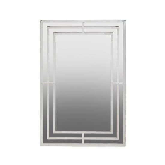 Agadir Rectangular Illuminated Bathroom Mirror In Silver Frame_2