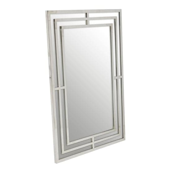 Agadir Rectangular Illuminated Bathroom Mirror In Silver Frame_1