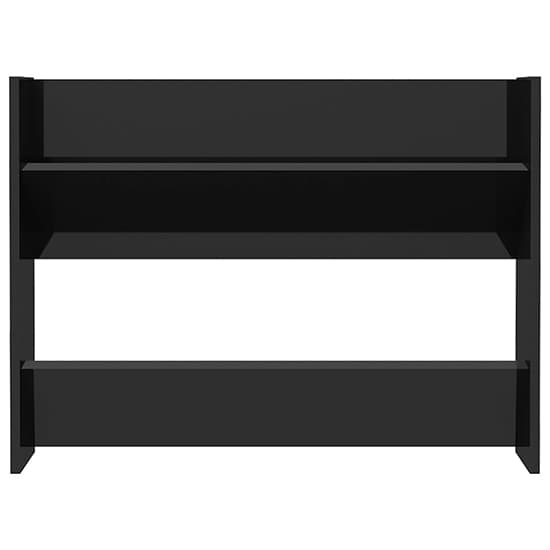 Agim High Gloss Shoe Storage Rack With 2 Shelves In Black_3