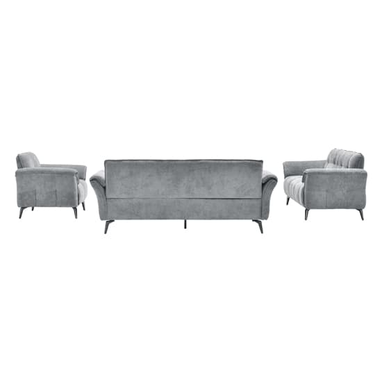 Agios Fabric 1 Seater Sofa In Grey With Black Chromed Legs_4