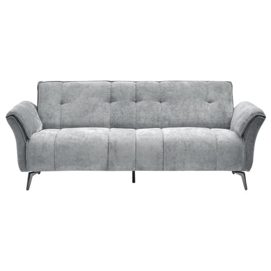 Agios Fabric 3 Seater Sofa In Grey With Black Chromed Legs_1