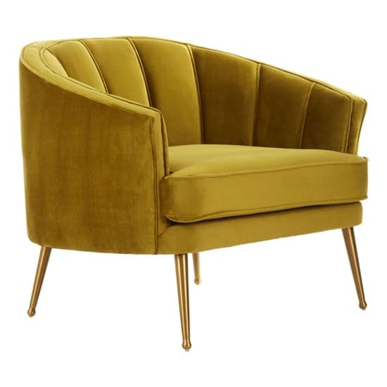 Agnetas Velvet Tub Chair In Pistachio With Gold Legs_2