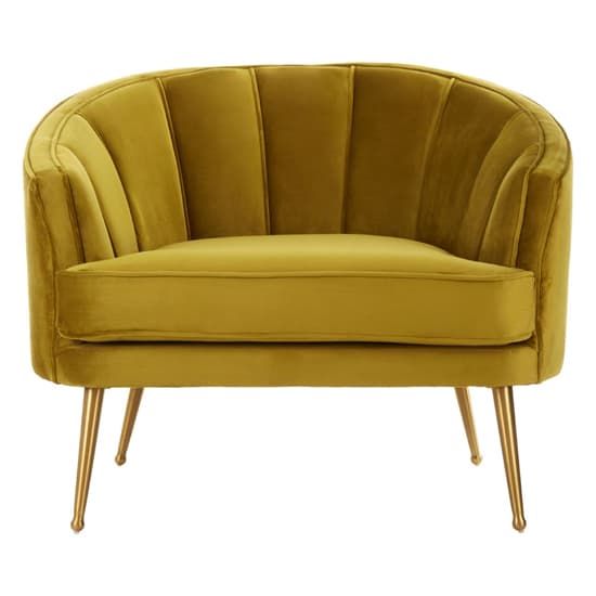 Agnetas Velvet Tub Chair In Pistachio With Gold Legs_3