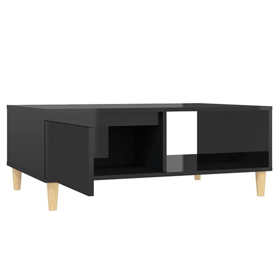 Agron High Gloss Coffee Table With 1 Door In Black_4