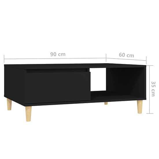 Agron Wooden Coffee Table With 1 Door In Black_6