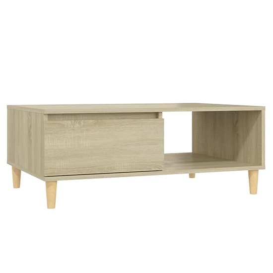 Agron Wooden Coffee Table With 1 Door In Sonoma Oak_3
