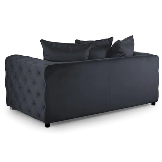 Ahern Plush Velvet 2 Seater Sofa In Slate_2