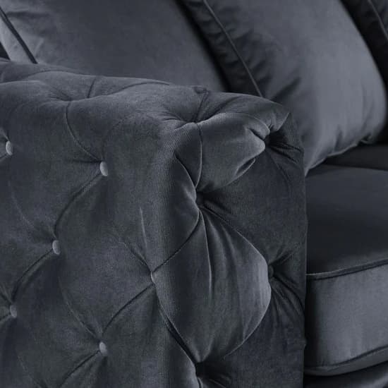 Ahern Plush Velvet 2 Seater Sofa In Slate_4