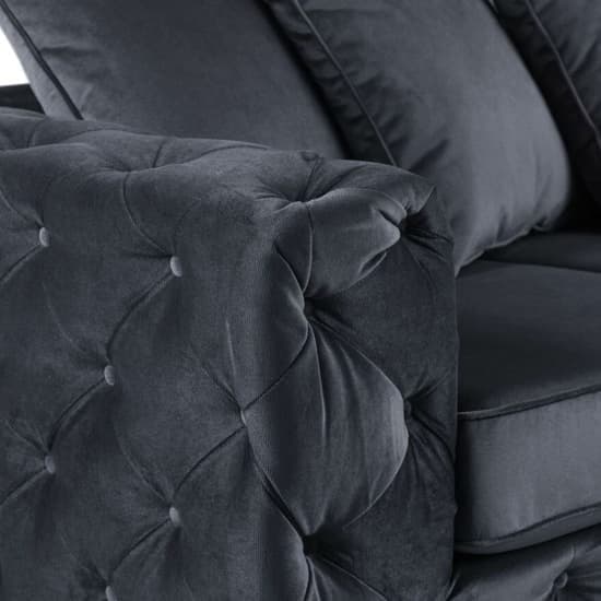 Ahern Plush Velvet 3 Seater And 2 Seater Sofa Suite In Slate_2
