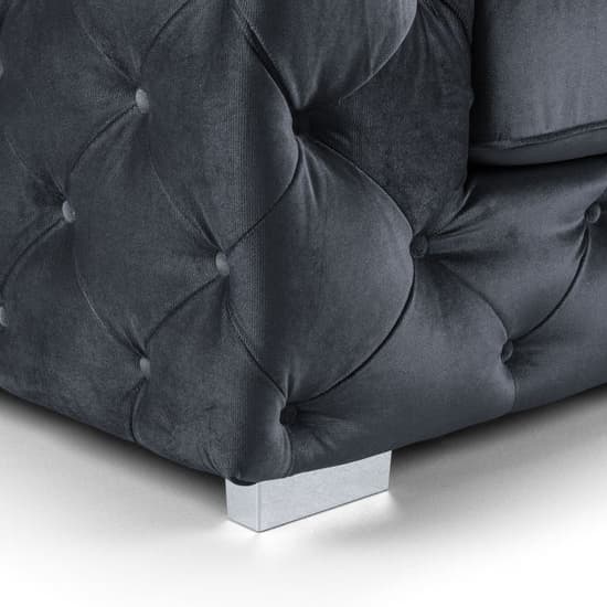 Ahern Plush Velvet Large Corner Sofa Suite In Slate_3