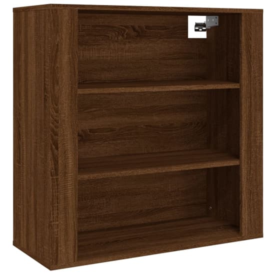 Ailie Wooden Highboard With 3 Drawers 2 Shelves In Brown Oak_7
