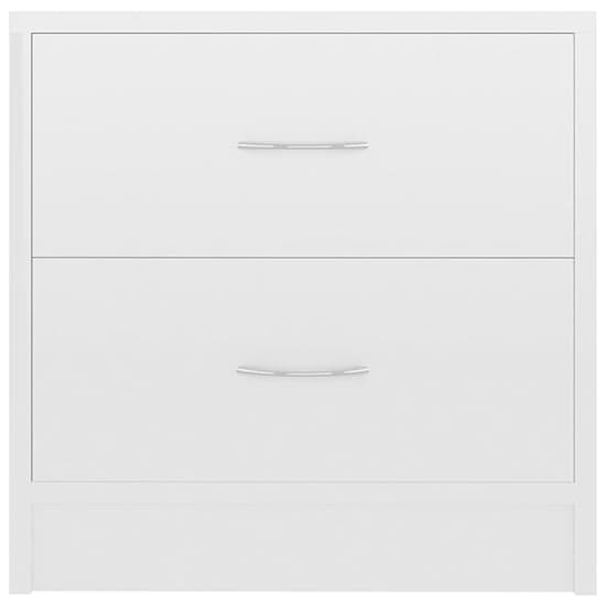 Aimo High Gloss Bedside Cabinet With 2 Drawers In White_3