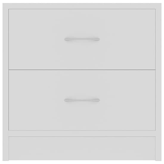 Aimo Wooden Bedside Cabinet With 2 Drawers In White_3