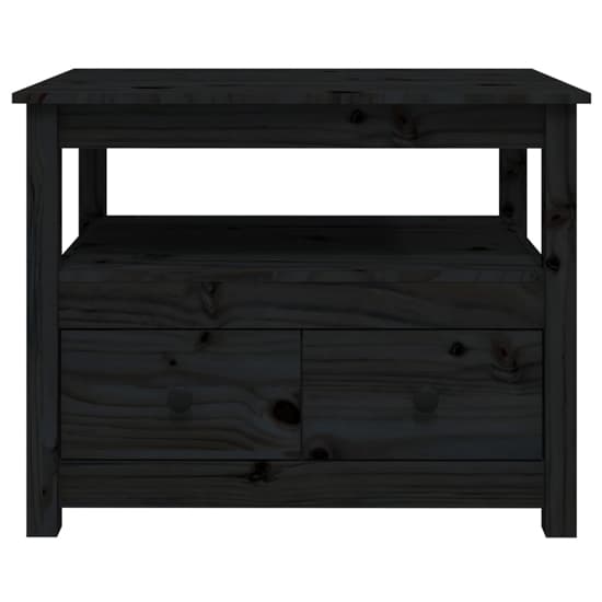 Aitla Pine Wood Coffee Table With 2 Drawers In Black_4