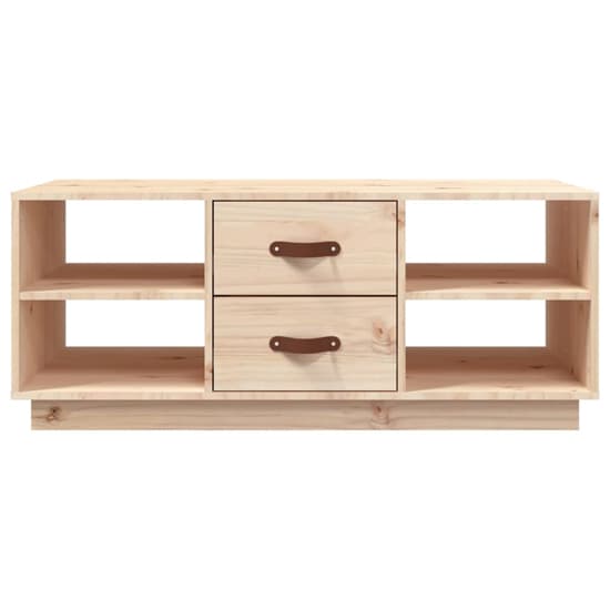 Aivar Pine Wood Coffee Table With 2 Drawers In Natural_4