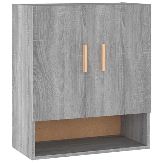 Aizza Wooden Wall Storage Cabinet With 2 Door In Grey Sonoma Oak_3