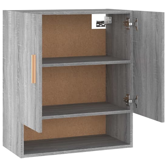 Aizza Wooden Wall Storage Cabinet With 2 Door In Grey Sonoma Oak_5