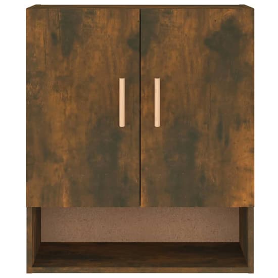 Aizza Wooden Wall Storage Cabinet With 2 Doors In Smoked Oak_4