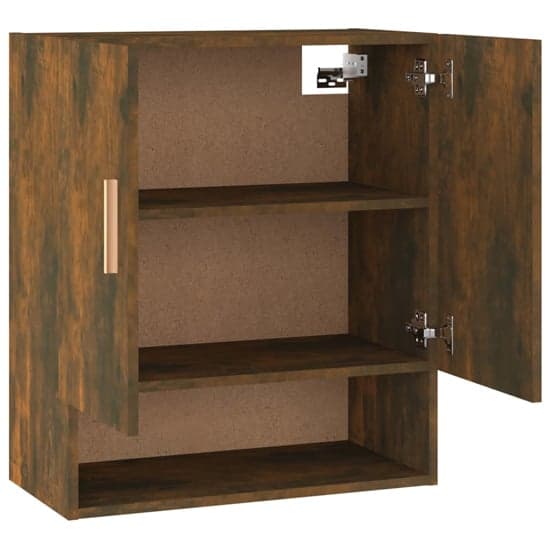 Aizza Wooden Wall Storage Cabinet With 2 Doors In Smoked Oak_5