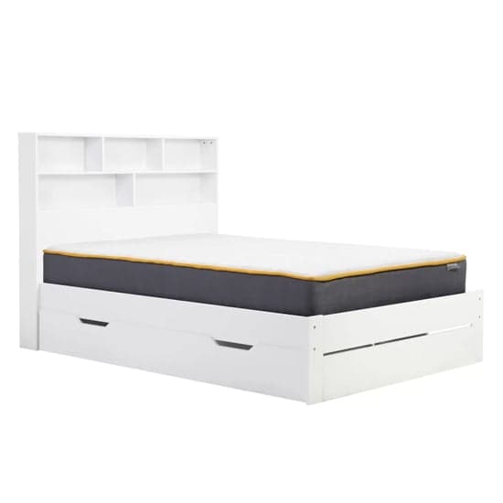 Alafia Wooden Storage Double Bed In White_3