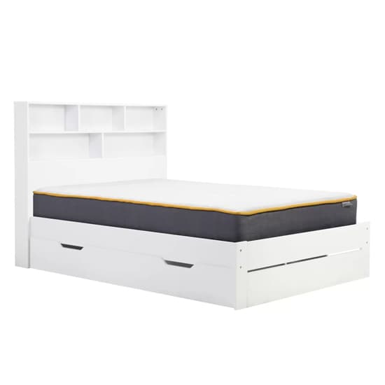 Alafia Wooden Storage Small Double Bed In White_3