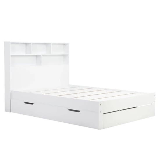 Alafia Wooden Storage Small Double Bed In White_4
