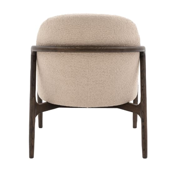 Allegra Fabric Armchair With Dark Wooden Frame In Taupe_5