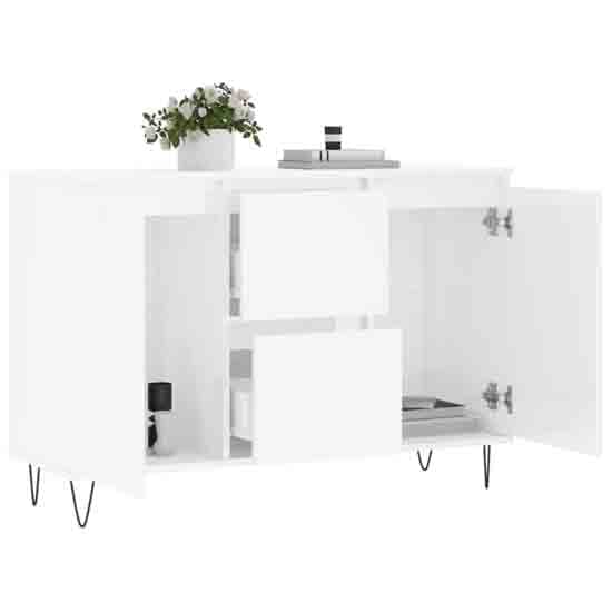 Alamosa High Gloss Sideboard With 2 Doors 2 Drawers In White_3