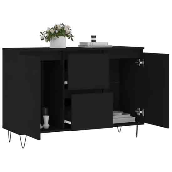 Alamosa Wooden Sideboard With 2 Doors 2 Drawers In Black_3