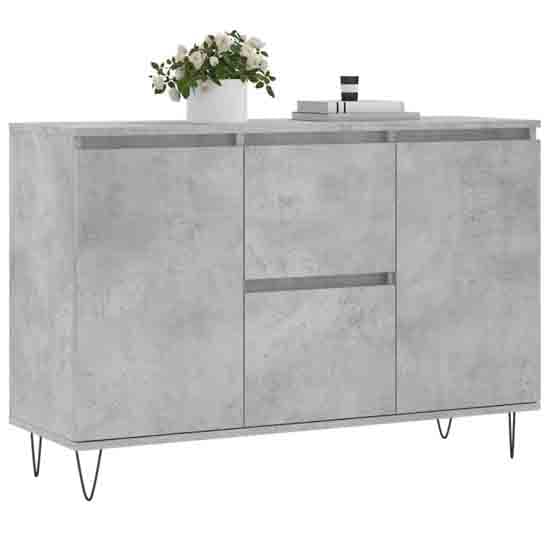 Alamosa Wooden Sideboard With 2 Doors 2 Drawers In Concrete Grey_2