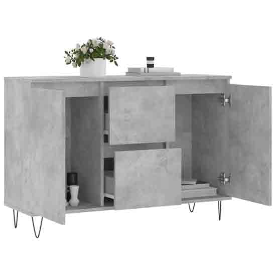 Alamosa Wooden Sideboard With 2 Doors 2 Drawers In Concrete Grey_3