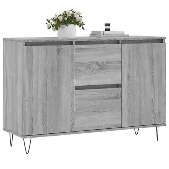 Alamosa Wooden Sideboard With 2 Doors 2 Drawers In Grey Sonoma_2