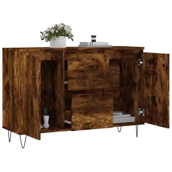Alamosa Wooden Sideboard With 2 Doors 2 Drawers In Smoked Oak_3