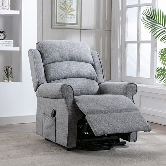 Alanya Fabric Dual Motor Riser Recliner Chair In Grey_2