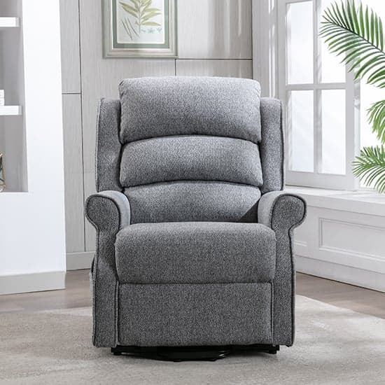 Alanya Fabric Dual Motor Riser Recliner Chair In Grey_8