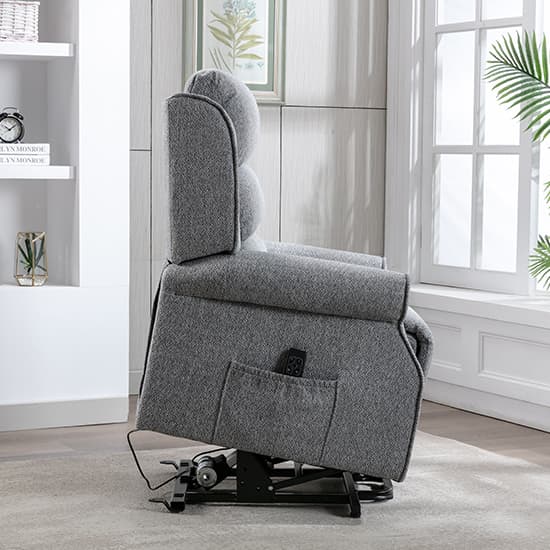 Alanya Fabric Dual Motor Riser Recliner Chair In Grey_9