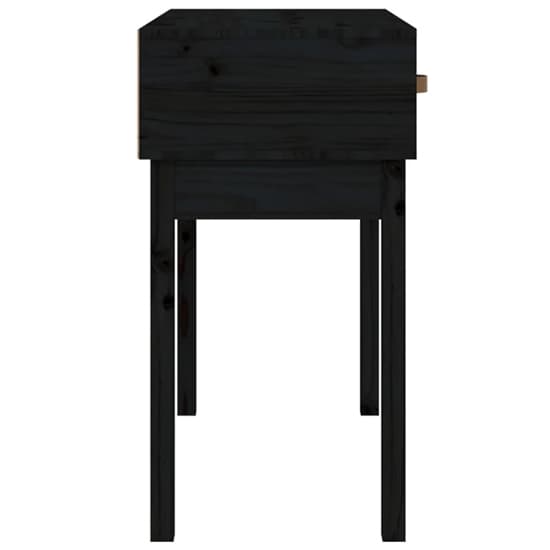 Alanya Pinewood Console Table With 2 Drawers In Black_6