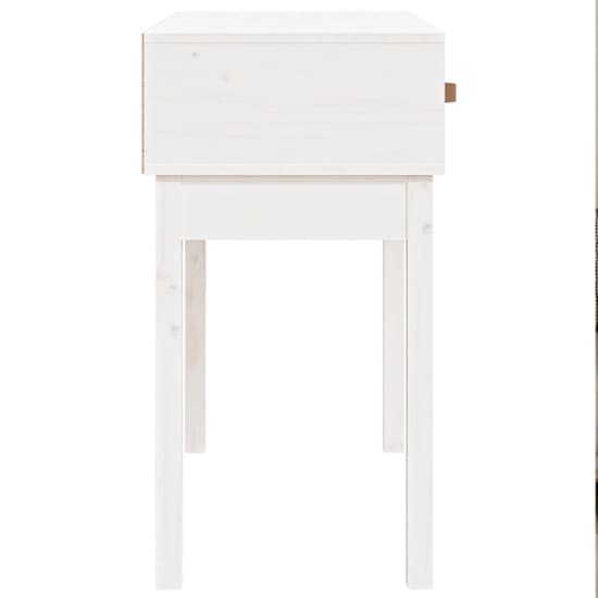 Alanya Pinewood Console Table With 2 Drawers In White_6