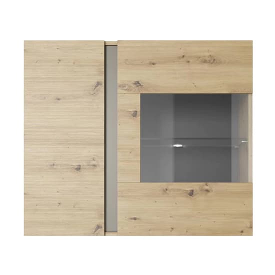 Alaro Display Cabinet Wall 2 Doors In Artisan Oak With LED_3