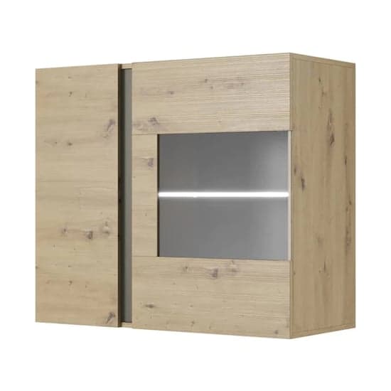 Alaro Display Cabinet Wall 2 Doors In Artisan Oak With LED_1
