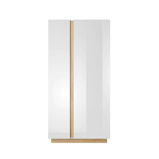 Alaro High Gloss Wardrobe With 2 Hinged Doors In White_3