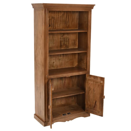 Alaro Solid Mangowood Large Bookcase In Oak_3
