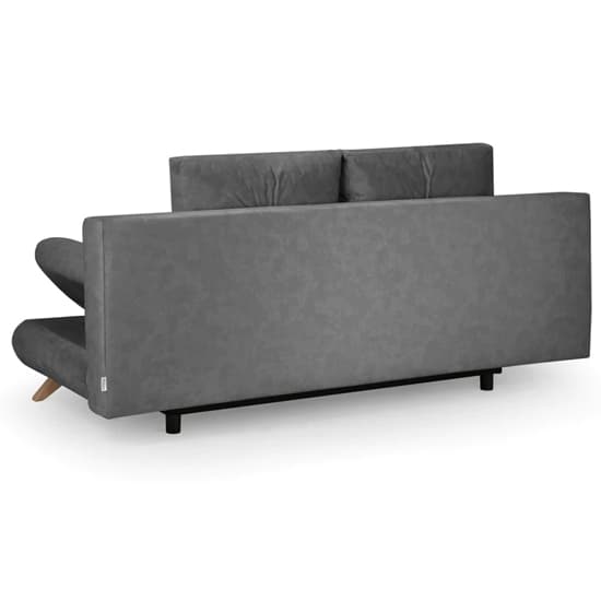 Alaro Plush Velvet 3 Seater Sofabed In Charcoal_3