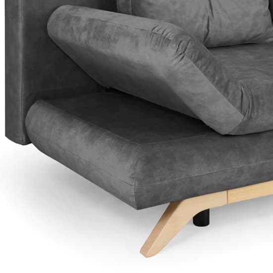 Alaro Plush Velvet 3 Seater Sofabed In Charcoal_4