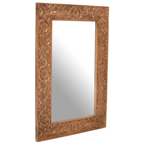 Alaro Wall Mirror With Oak Solid Mangowood  Frame_3