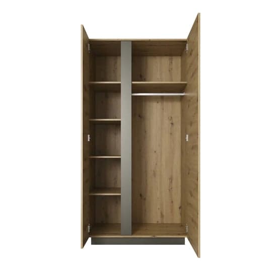 Alaro Wooden Wardrobe With 2 Hinged Doors In Artisan Oak_2